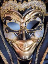 NEW WITH TAG VENETIAN JESTER MASK MARDI GRAS