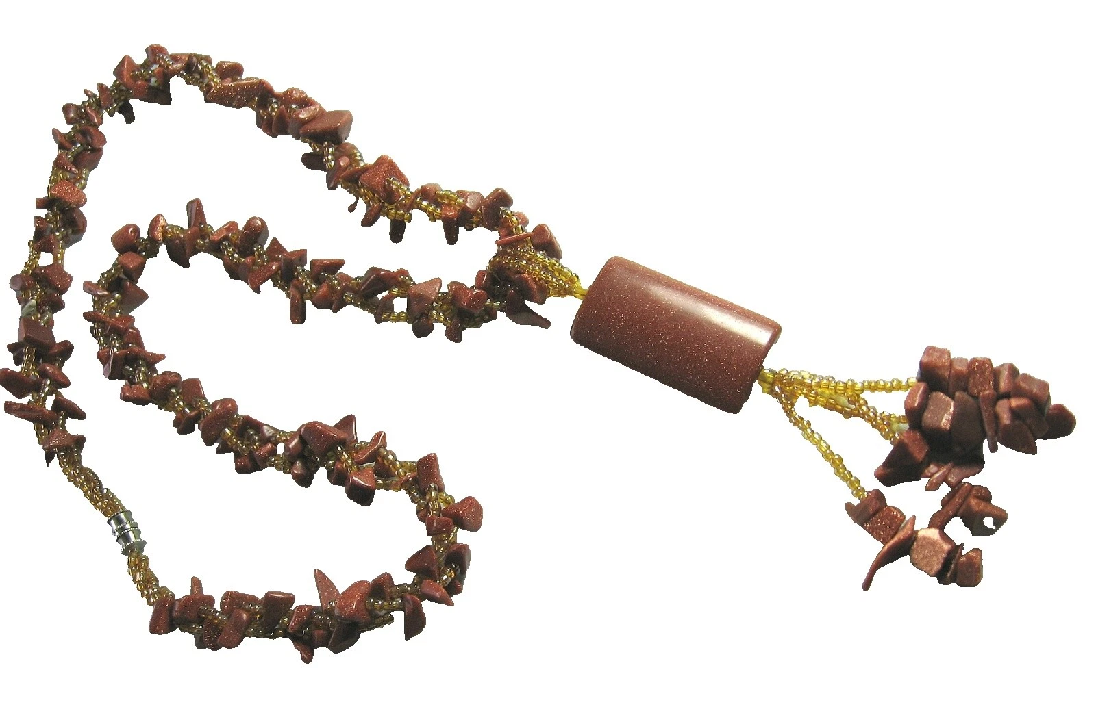 Vidrio Goldstone Silver Plated Fashion Jewelry