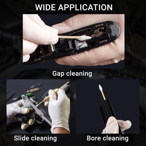 Gun Cleaning Supplies Box of 6 Pointed Gun Cleaning Swabs and 2 Lint-Free - Picture 4 of 5