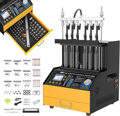 AUTOOL CT500 GDI EFI TSI Ultrasonic Fuel Injector Cleaner Tester 6-Cylinder 110V