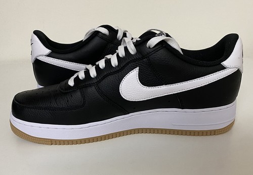 Nike Air Force 1 Low By You ID Leather Mens Sz 12 Black White Gum DV3892-900 NEW - 第 7/12 張圖片