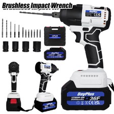 Cordless Impact Wrench Compact Car Repair Wheel Nut Gun Power Drill Brushless