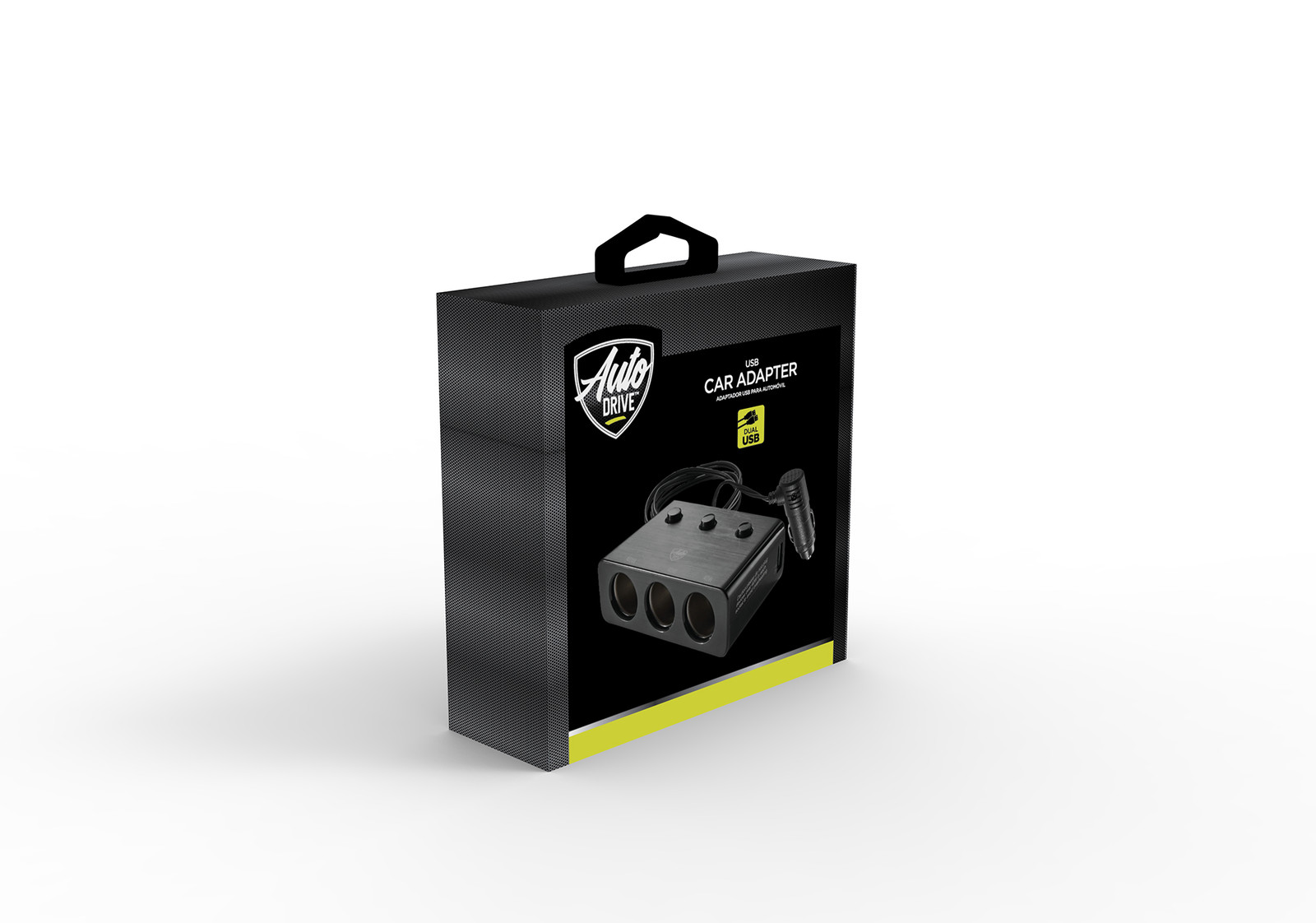 Auto Drive 12V/24V Triple Cigarette Lighter Socket Adapter with Dual USB Chargin