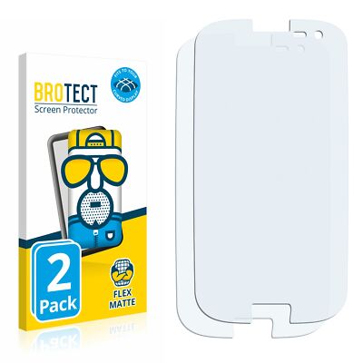 2x Fullcover für Samsung Galaxy S3 Verizon SCH-I535 Matt Schutzfolie 3D Full