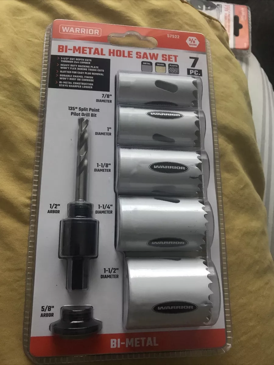 Warrior Bi Metal Hole Saw Set 7pc eBay