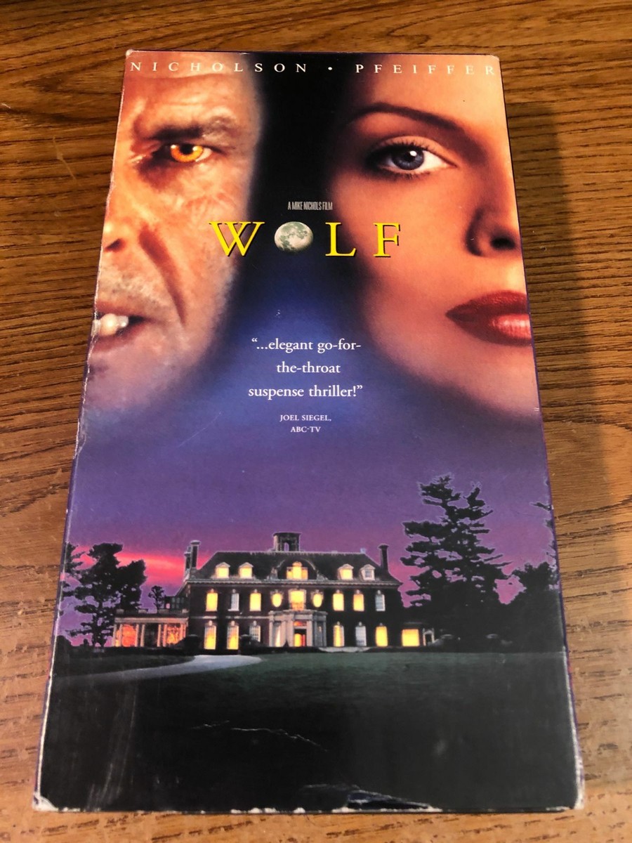 Wolf VHS VCR Video Tape Movie Jack Nicholson, Michelle Pfeiffer