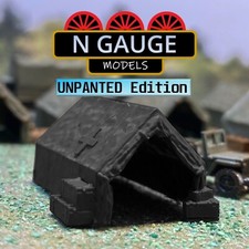 UNPAINTED - N Scale Gauge Hospital  Military Canvas Tent  1:148 (Army WW2 WW1)