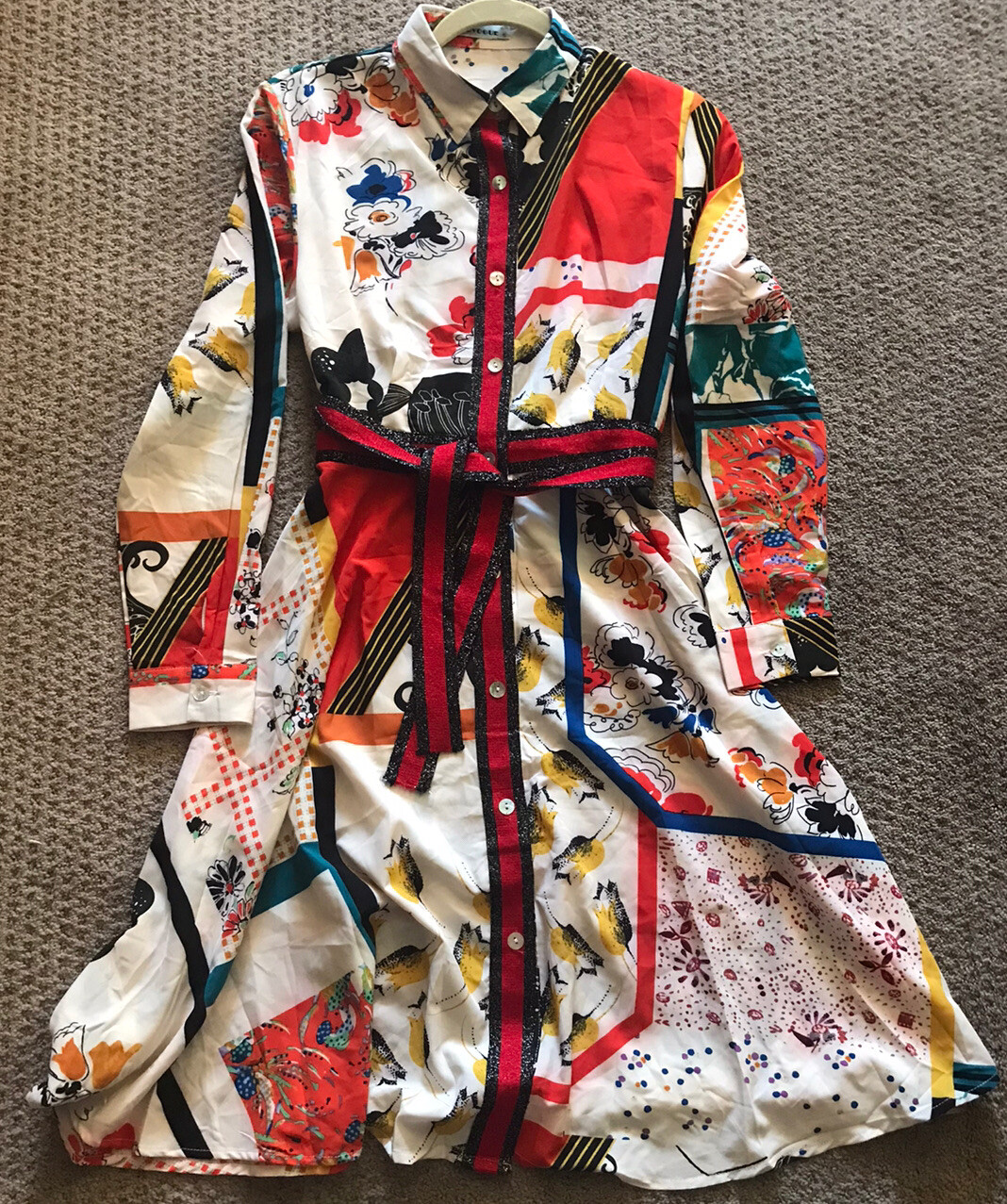 So Vogue Women’s Button-Up Collared Patterned Shi… - image 3