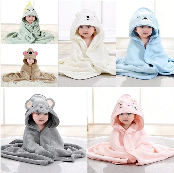 Albornoz bebé bebé toalla de baño niño niña mantas envoltura con capucha dibujos animados Foto 2 de 4