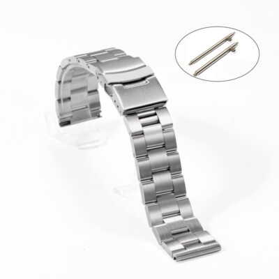 Premium Stainless Steel Watch Band Metal Mens Business Strap 18/20mm Universal