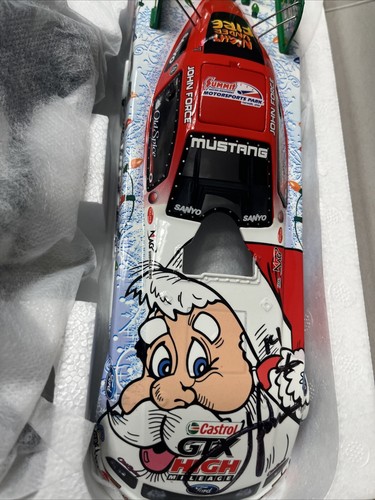 2008 Mustang John Force Christmas Car SIGNED 1/24 Summit Motorsport Park - Picture 9 of 17
