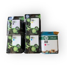 Genuine HP 88XL Ink Cartridges Magenta Cyan Yellow Black Lot