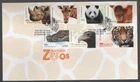 2012 Australia ZOOS Zoo Animals Rhino Panda Tiger Giraffe Crocodile Eagle FDC
