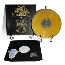 IMPALED NAZARENE Suomi Finland Perkele Gatefold LP Swirl Vinyl Patch Diecast Pin