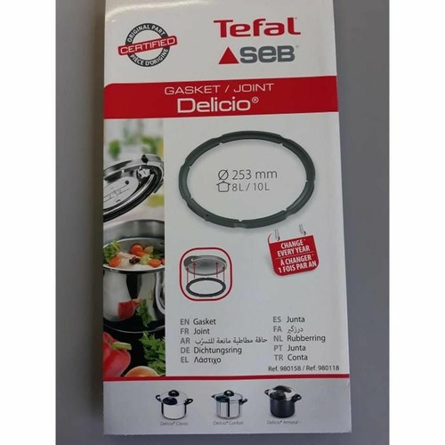 TEFAL PRESSURE COOKER GASKET SS980158 FOR DELICIO 8L, 10L 253MM eBay