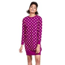 Victor Glemaud x Target Purple & Pink Polka dot Long-sleeve Tunic Dress XS
