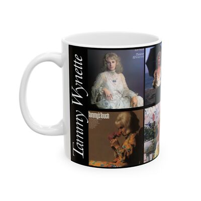 Tammy Wynette Ceramic Mug 11oz, Music Fan Gift, Coffee Cup, Kitchen