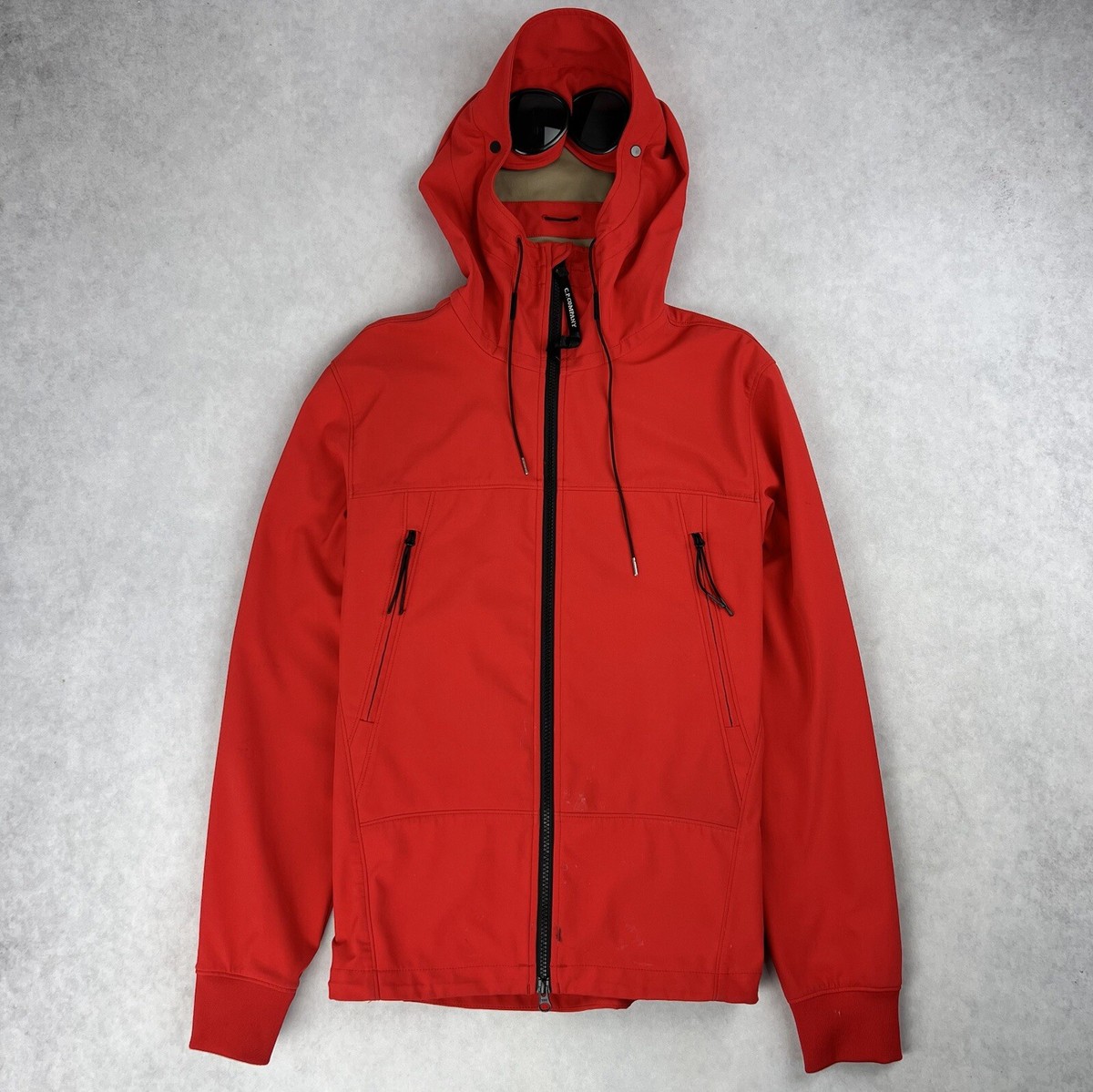 ジャケット・アウター Cp company soft shell CP Company Soft Shell Goggle Jacket Red Coat Small 3136 | eBay