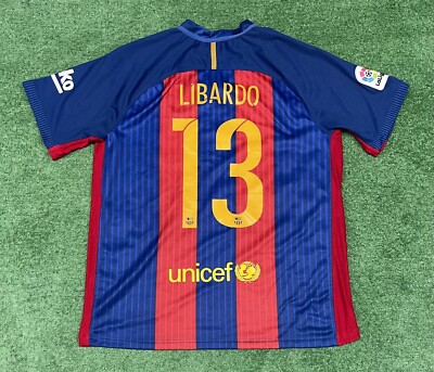 Nike FC Barcelona 2016 Soccer Jersey Size Large La Liga Futbol