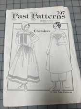 'Past Patterns' 707 19th C. "Chemises" Sewing Pattern - Sizes 10-20 New, uncut