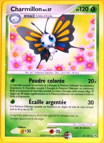 carte Pokémon 21/127 Charmillon 120 PV Platine NEUF FR - Photo 1/1
