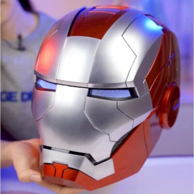 Iron Man MK5 Helmet Voice-Activated Open&Close Electronic Wearable Mask With Box