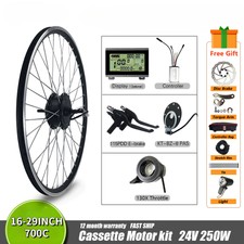 Kit conversione impermeabile motore mozzo cassetta posteriore bici elettrica 24V 250W 