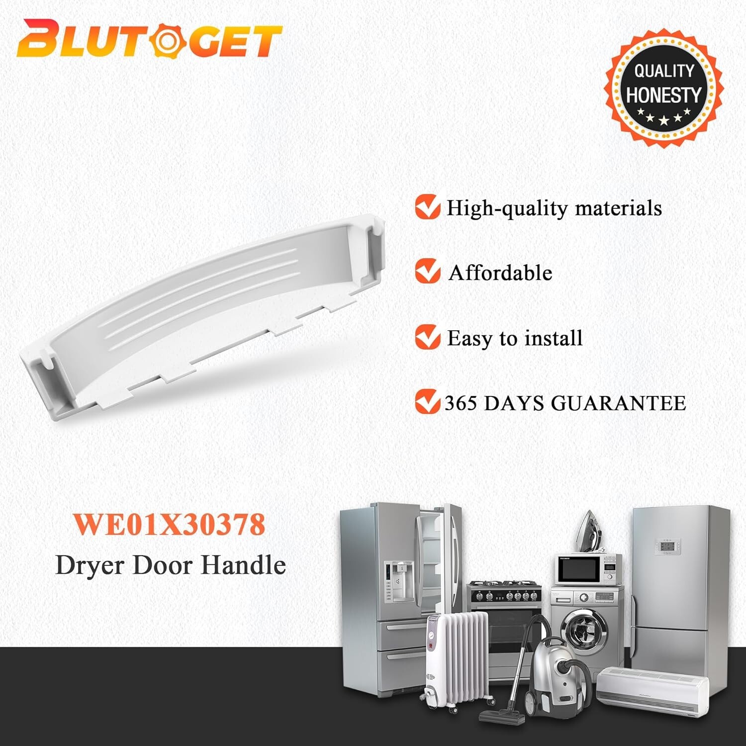 Dryer Door Handle for GE WE01X30378 White eBay