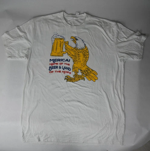 Maglietta America: Home Of The Beer, Land Of The Hops Next Level XL