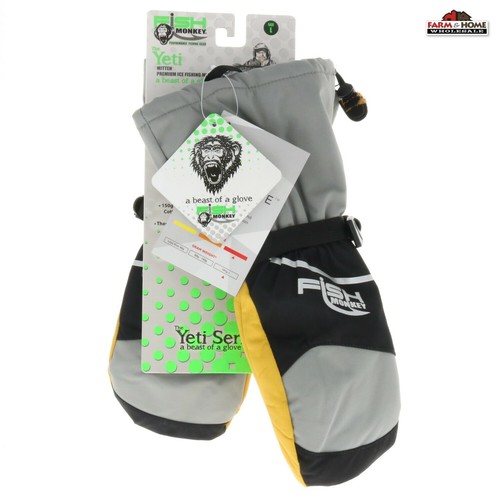Fish Monkey Yeti Large Ice Fishing Mittens New eBay