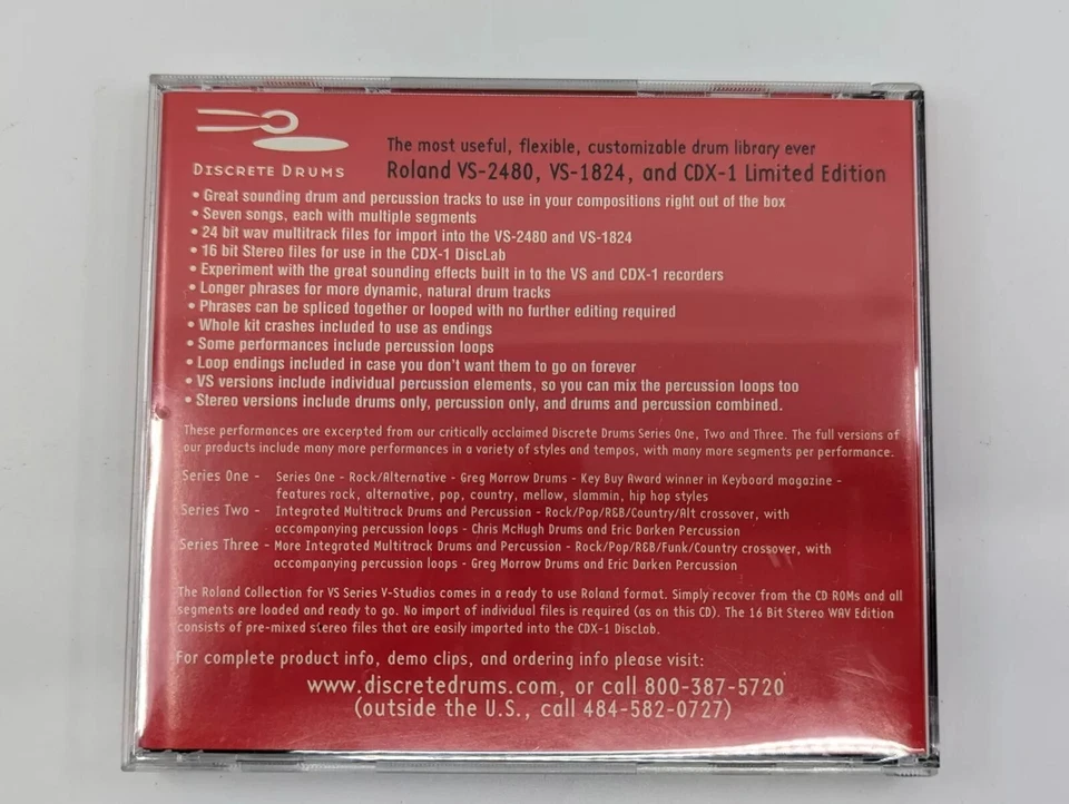 Roland Collection Limited Edition Discrete Drums CD for VS2480, VS2400, VS1824 - Image 3 of 3