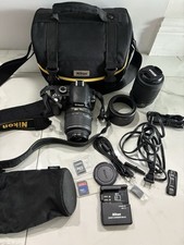 Nikon D60 Kit w/ Lenses 18-55mm and 55-200mm DX w/ Charger Cards SD ERROR Read