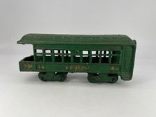 Cast Iron 44 Green Trolley/Passenger Car Fair Condition