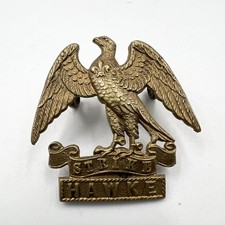 Genuine WW1 Hawke Battalion Royal Naval Division Cap Badge Gaunt Tablet