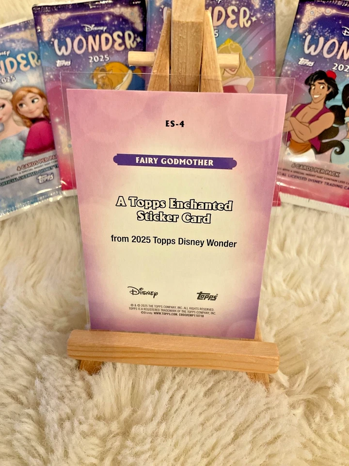 2025 TOPPS Disney Wonder #ES-4 Sticker Card Fairy Godmother - Bild 2 von 2