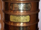 VINTAGE US STANDARD SIEVE SERIES - SET OF 10 w/LID AND BOTTOM PAN - NR — photo 2