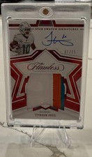 2022 Flawless Tyreek Hill Star Swatch Auto Patch Ruby /15 Dolphins