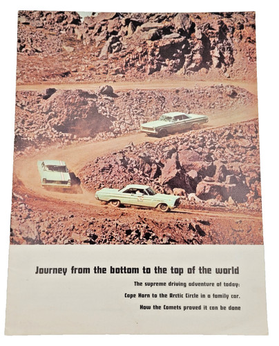 1960s Lincoln Mercury Comet Journey From The Bottom To Top Of The World Brochure