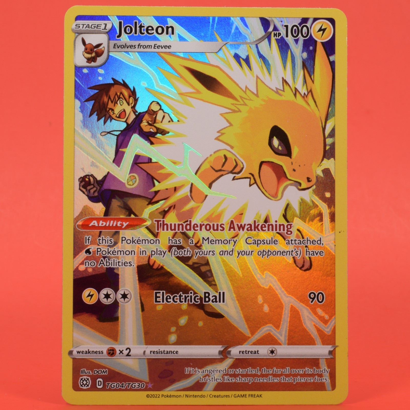 Pokemon TCG English Card Brilliant Stars Trainer Gallery Jolteon TG04/TG30