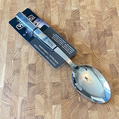Viking Stainless Steel Solid Spoon Kitchen Utensil Cool Handle ~ NEW