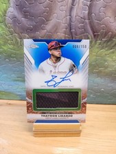 2025 Topps Pro Debut Chrome Thayron Liranzo Jumbo Auto Relic Blue /150