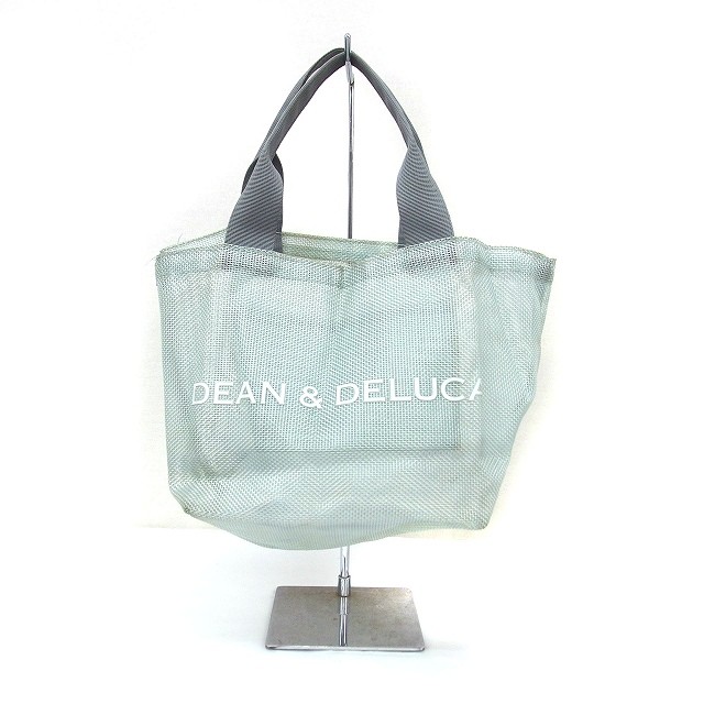 DEAN&DELUCA Mesh Tote Bag Logo Mint Blue /NT4 Women's