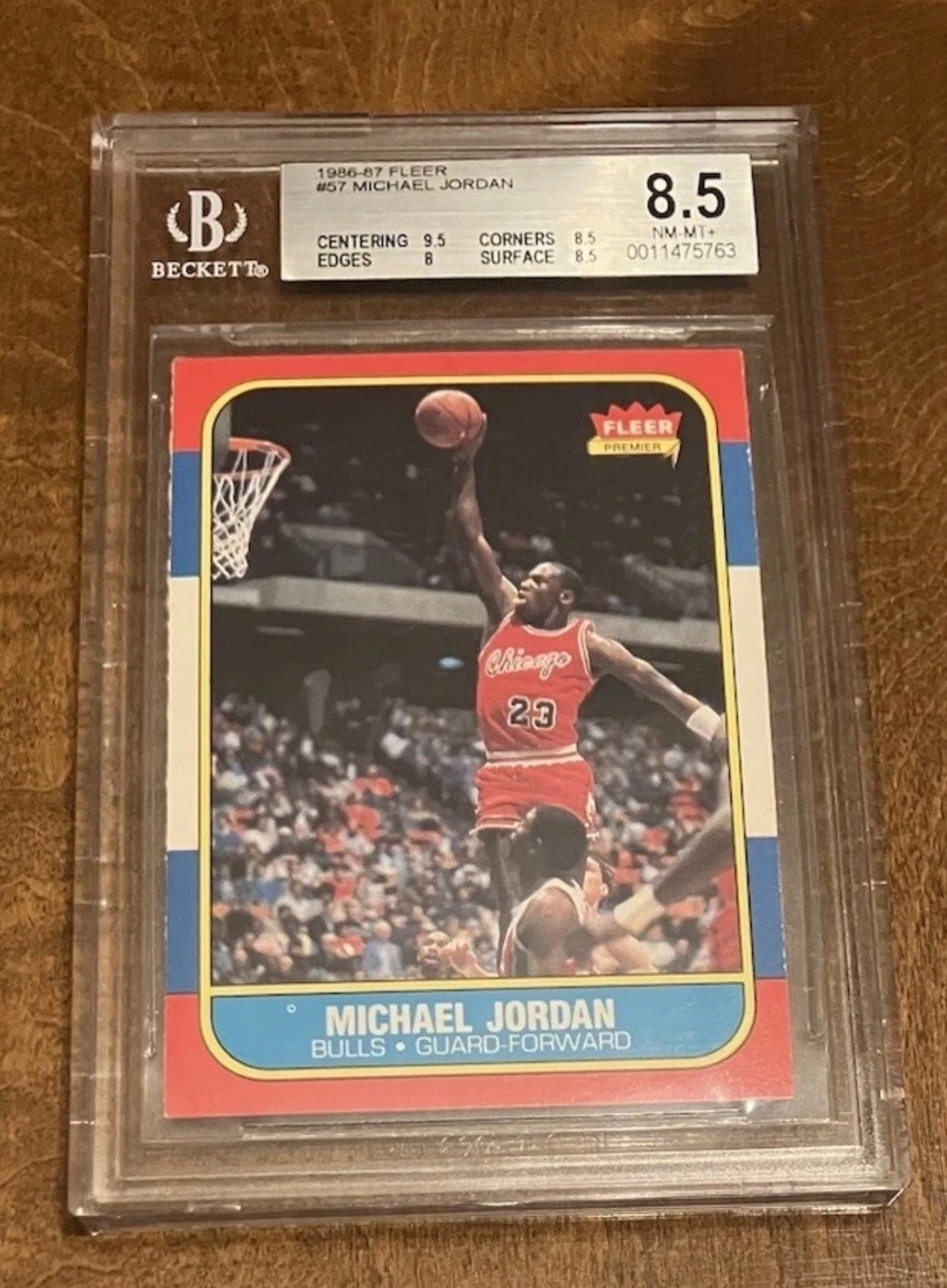1986 Fleer Michael Jordan Base #57 BGS 8.5 | Card Ladder