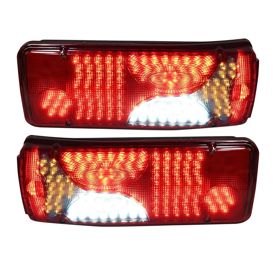 2x Trailer Lamp Caravan Van Truck 12V LED Rear Tail Lights Indicator ...