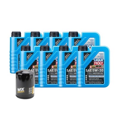 8L Liqui Moly Longtime High Tech 5W-30 Wix Oil Change Kit for Land Rover V8
