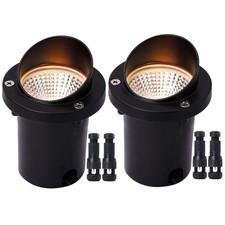 LED Low Voltage Landscape Light,12-24V AC/DC Shielded In-Ground Light IP67 Wa...