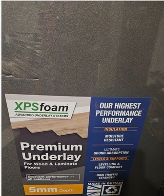 XPS Unterlage Bodenbelag Unterlage Premium 5 mm stark Laminat