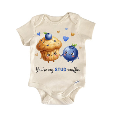 Fruit Pun Blueberry Muffin Newborn Baby Onesie  Bodysuit