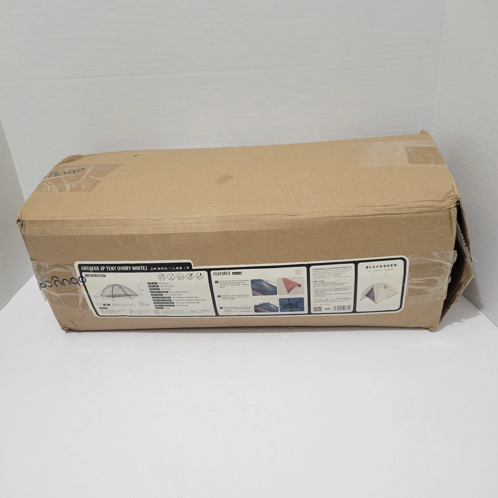 BLACKDEER Archeos 3-Person Tent Ivory White New Complete in Open Box