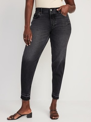 OLD NAVY by Gap ~ New! 20 22 ~ High-Rise Button-Fly Slouchy Taper Cut-Off Jeans